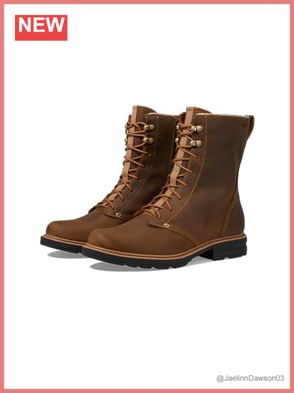 Teva Women's Ankle Boots Leather Lace-Up Water Resistant Hiking Boots